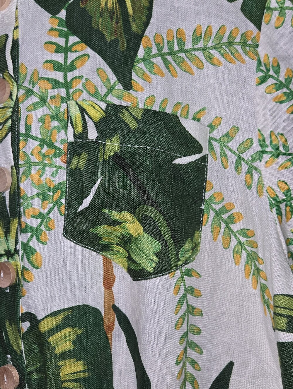 Farm Rio Tropical Forest Linen Jumpsuit XL NWT Brunch Weekend Chic - Picture 8 of 12